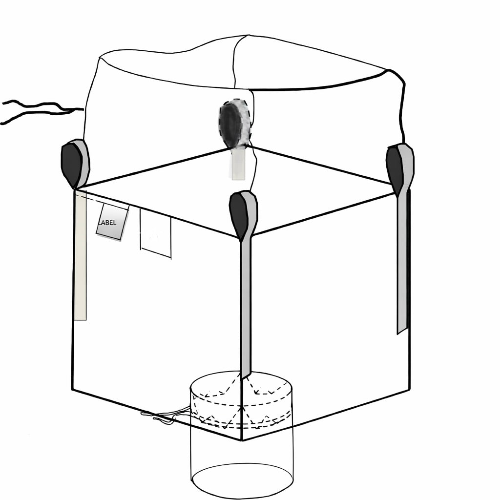 Duffle Top, Spout Bottom FIBC Bag (3,000 LBS)