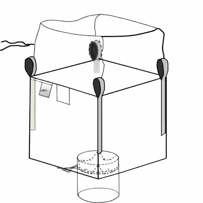 Duffle Top, Spout Bottom FIBC Bag (3,000 LBS)