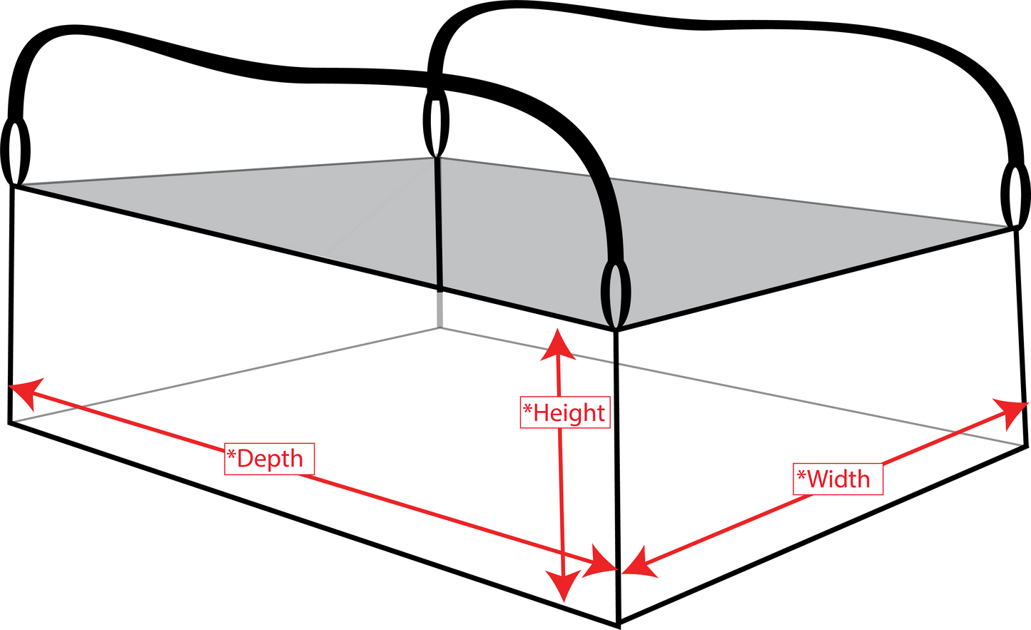 Oversize 55x55x36 U-Panel Open/Flat 3500 LB Uncoated
